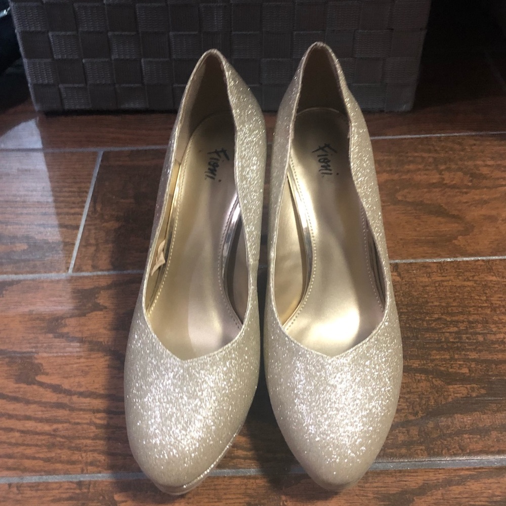 Glitter Gold Fioni Heels